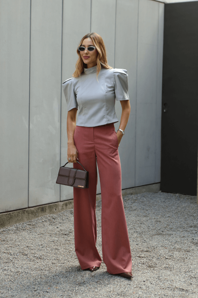 cropped gola alta manga bufante