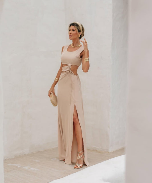 vestido decote barriga